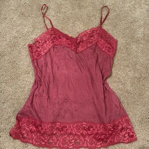 Vintage Y2K Pink Lace Tank